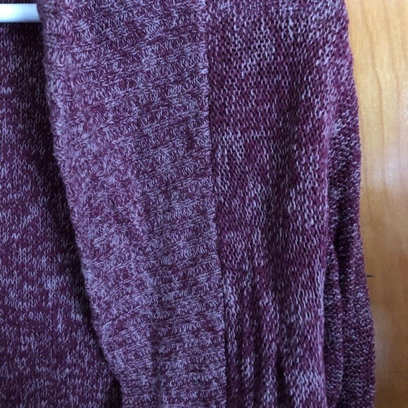 BP Cardigan Sweater Red Open Front Ribbed Long Marled Knit Nordstrom Small Cozy - Picture 2 of 6